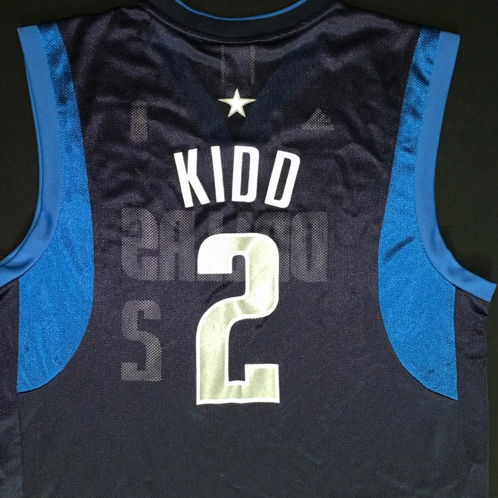 Adidas Jason Kidd Dallas Mavericks #2 Navy Blue Road Jersey Men’s Large - Picture 2 of 6